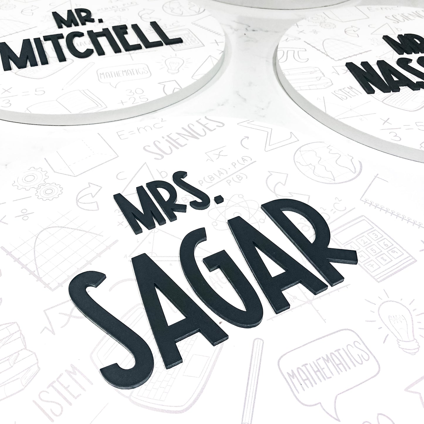Teacher Round Sign