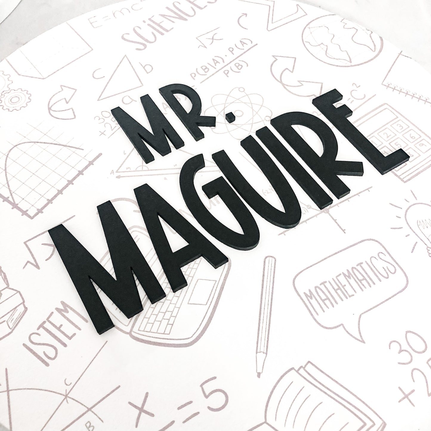 Teacher Round Sign