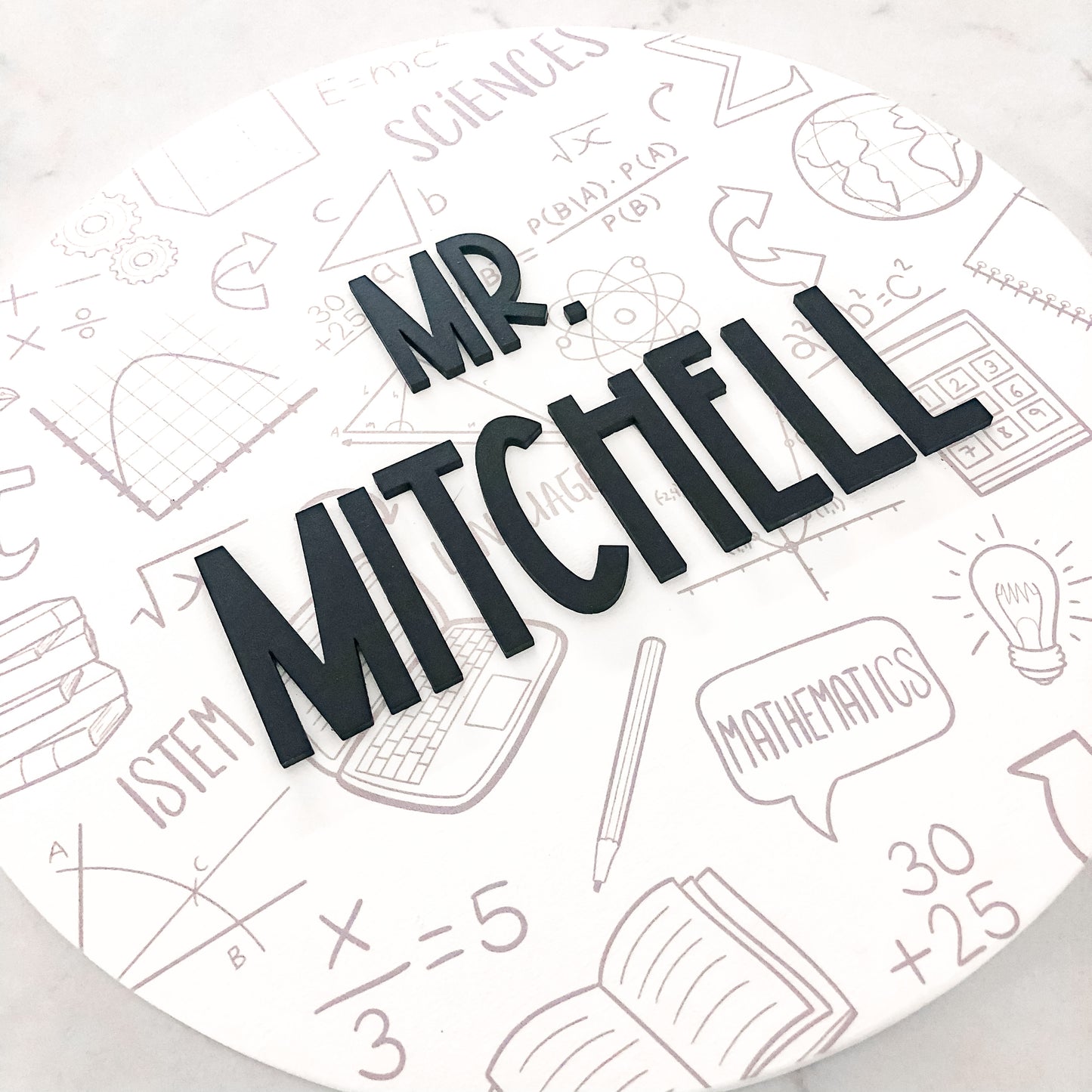Teacher Round Sign
