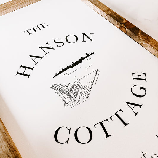 By The Lake Custom Sign