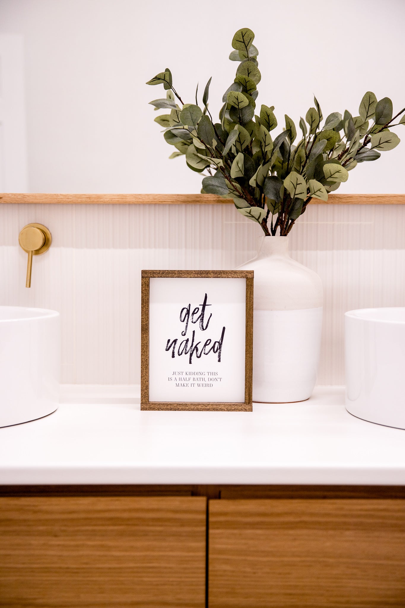 Get Naked Half Bath Sign