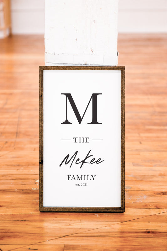 Custom Family Name Sign