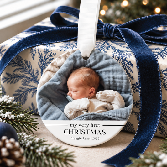Custom Baby's First Christmas Ornament