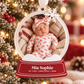 Red Custom Snow Globe Baby's First Christmas Ornament