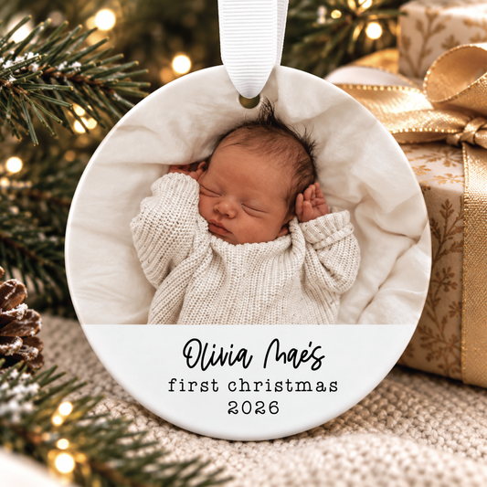Custom Baby's First Christmas Ornament