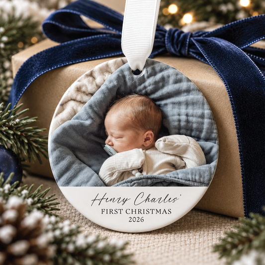 Custom Baby's First Christmas Ornament