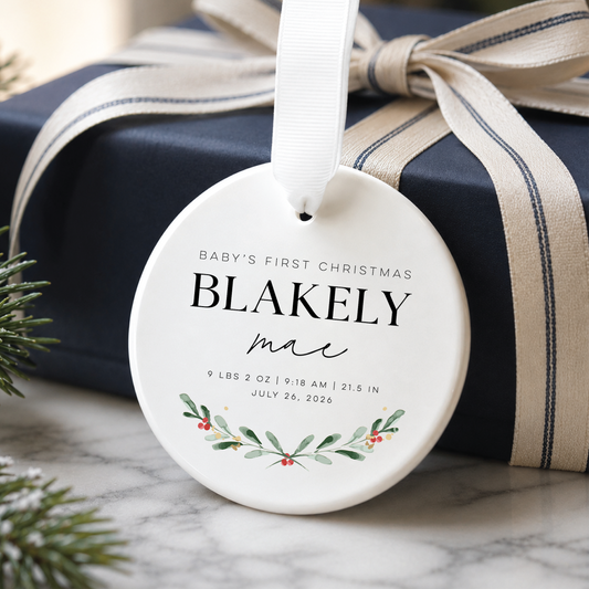 Custom Baby's First Christmas Ornament