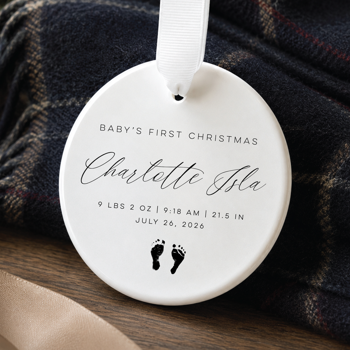 Custom Baby's First Christmas Ornament