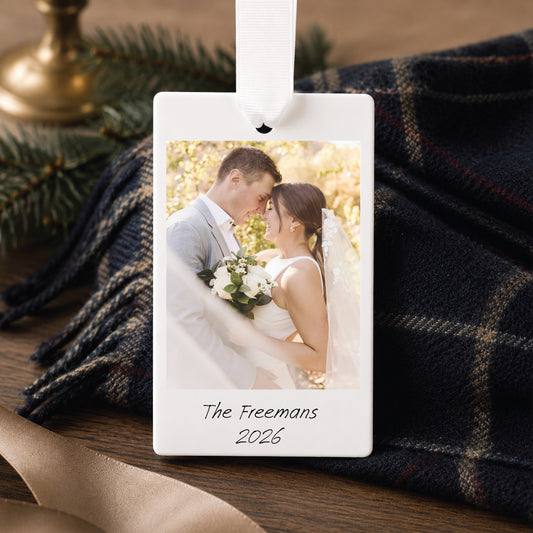 Custom Family Photo Polaroid Ornament