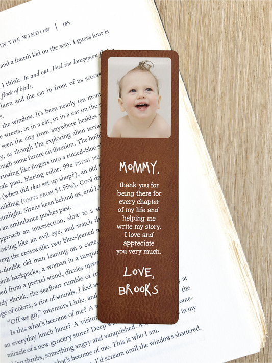 Custom Leatherette Photo Bookmark