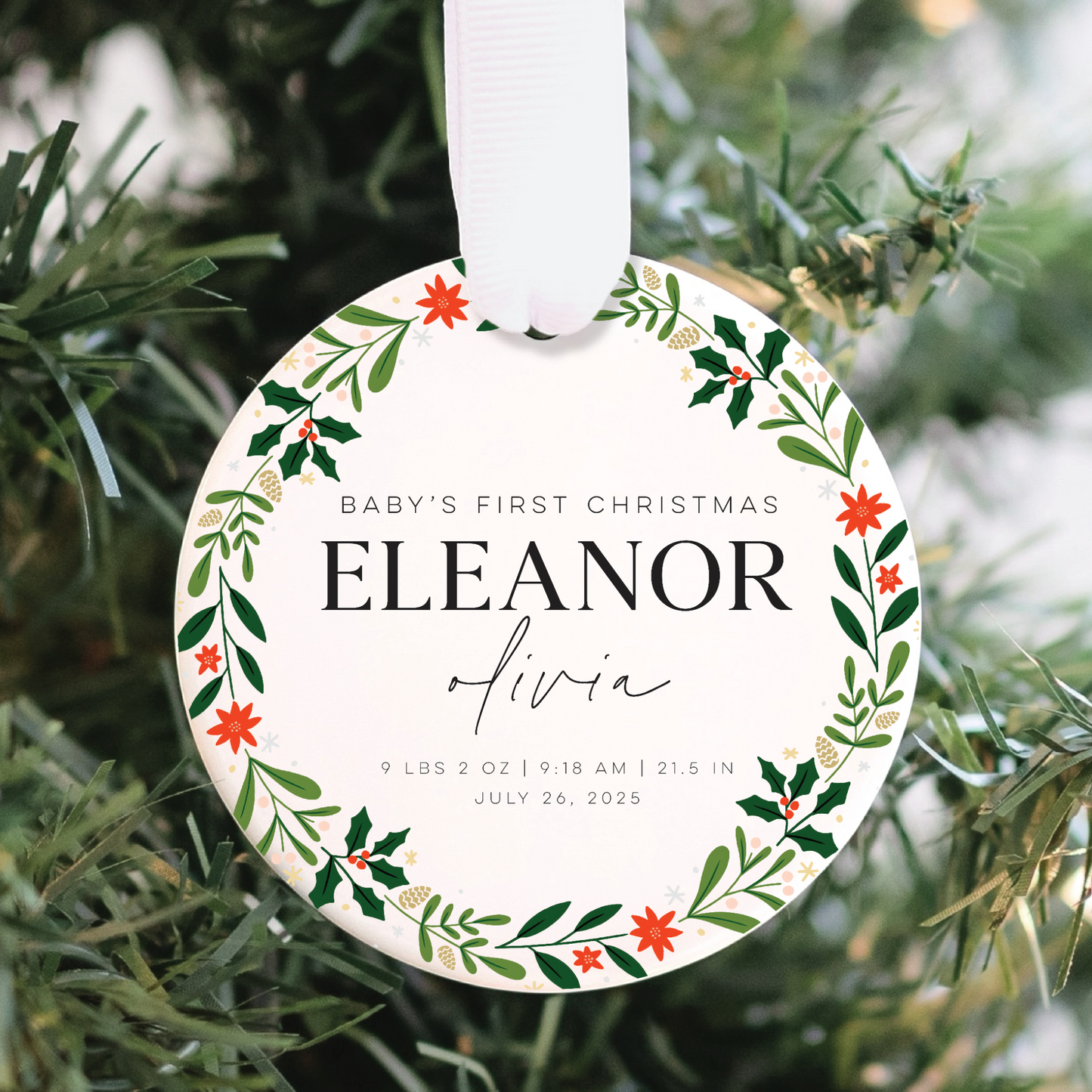 Custom Baby's First Christmas Ornament
