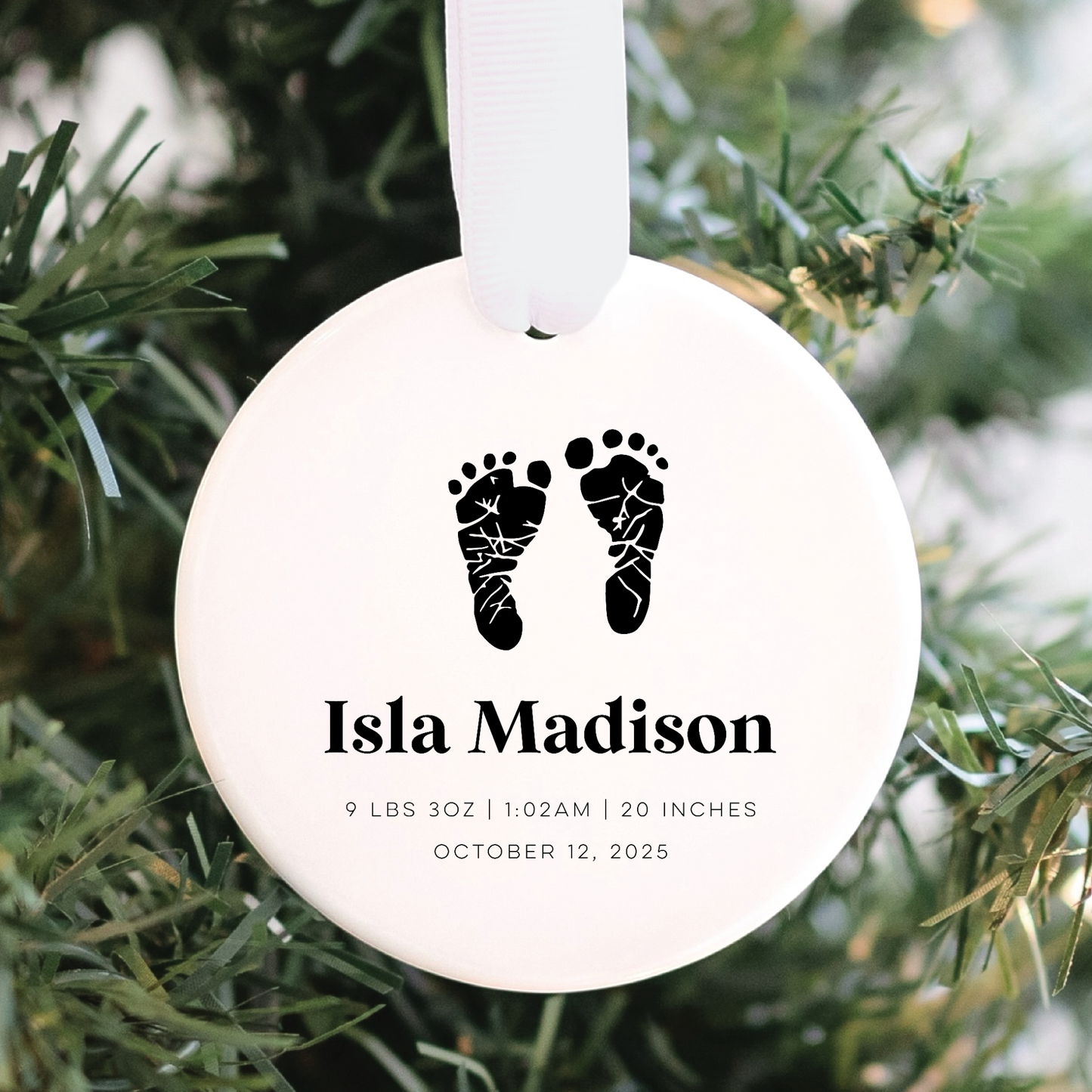 Custom Baby's First Christmas Ornament