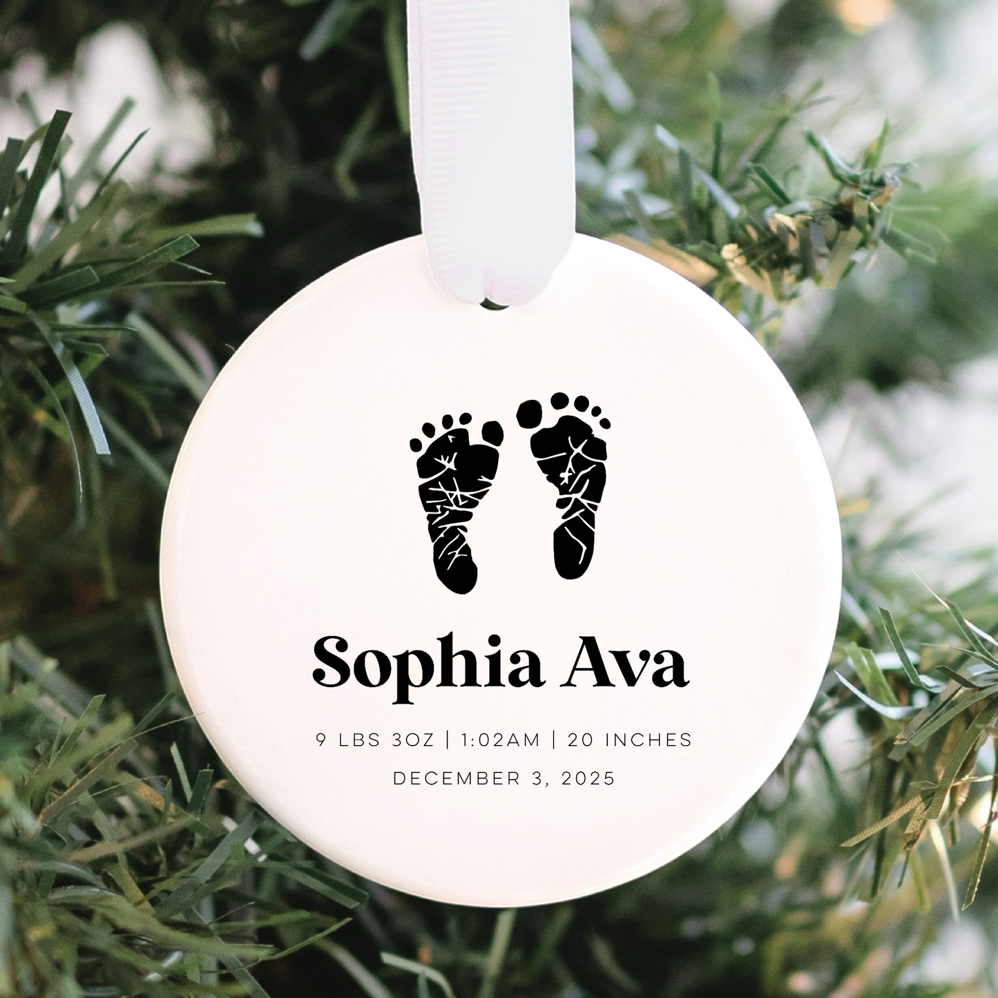 Custom Baby's First Christmas Ornament