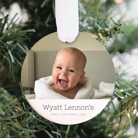 Custom Baby's First Christmas Ornament