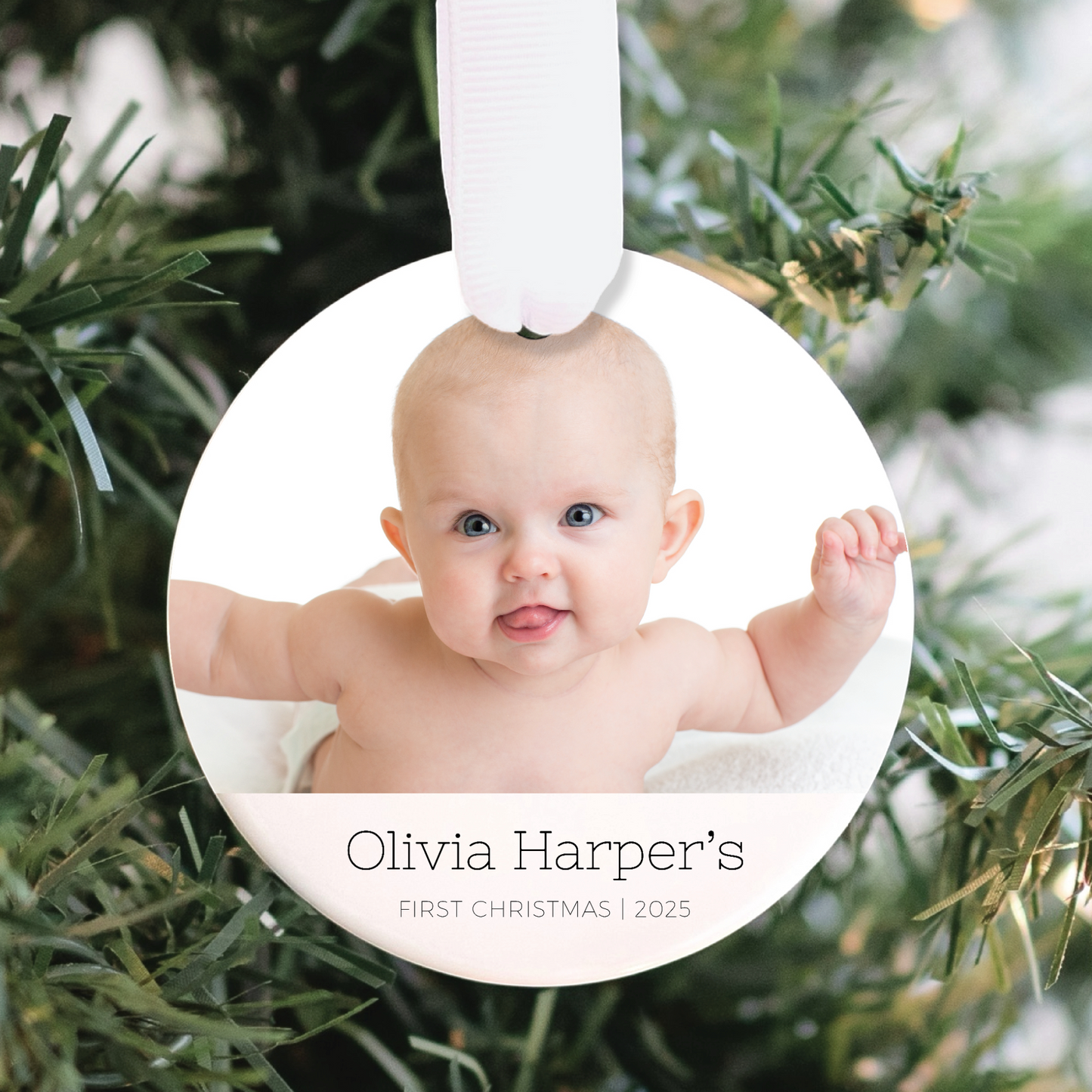 Custom Baby's First Christmas Ornament