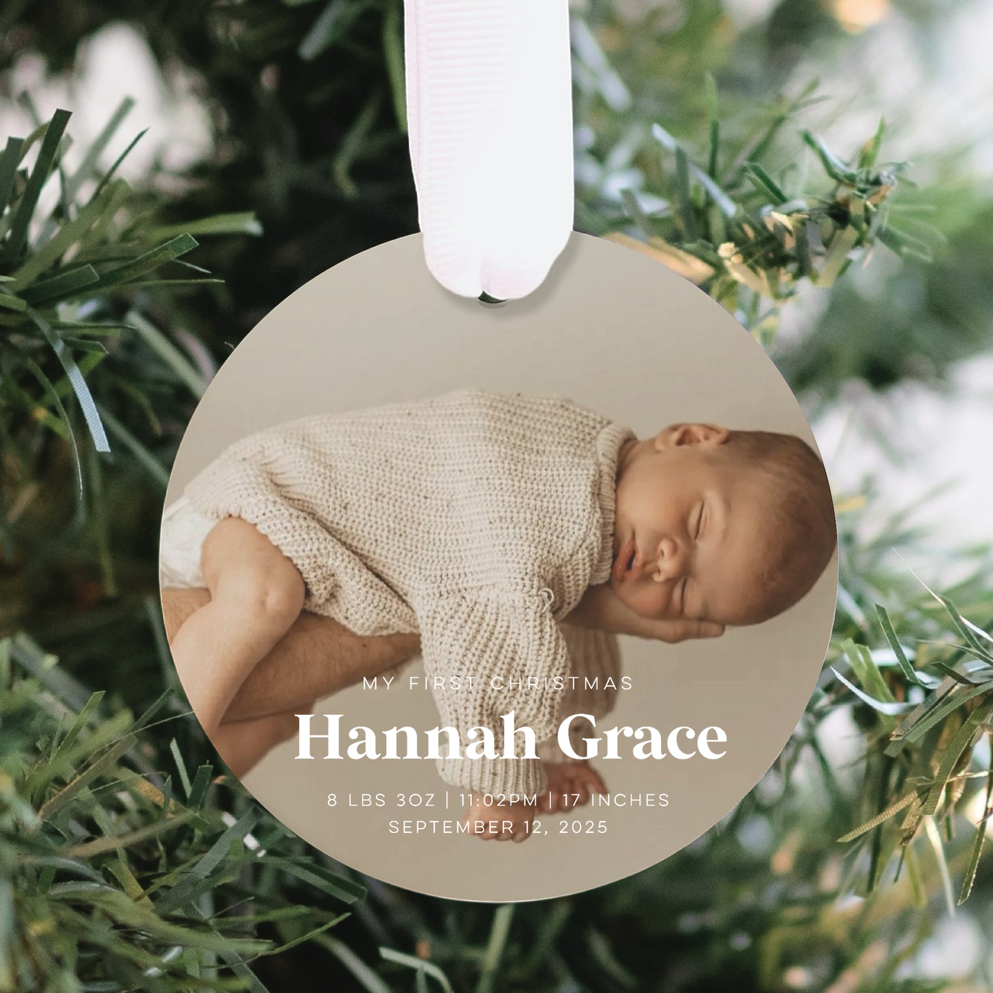 Custom Baby's First Christmas Ornament