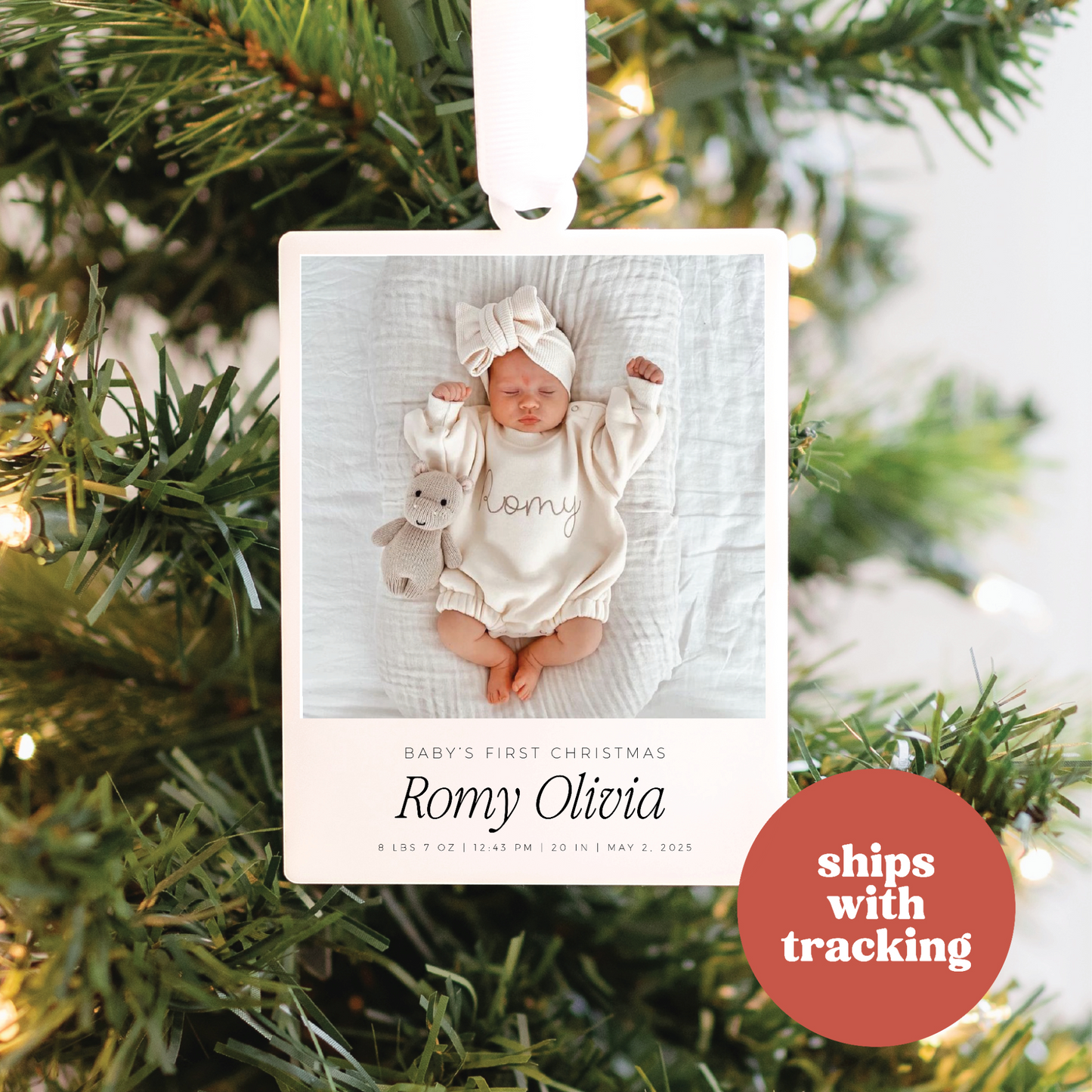 Personalized Baby's First Christmas Ornament