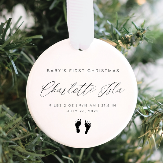 Custom Baby's First Christmas Ornament