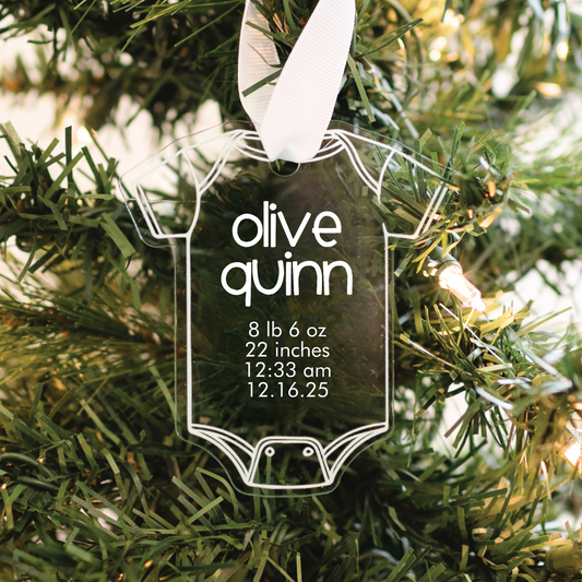 Custom Baby Statistic Ornament