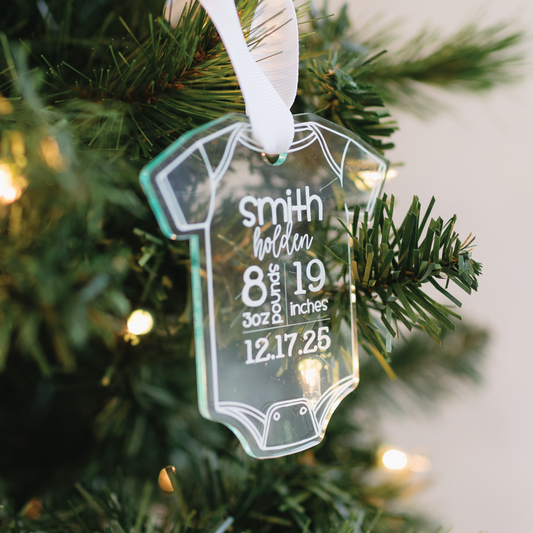 Custom Baby Statistic Ornament