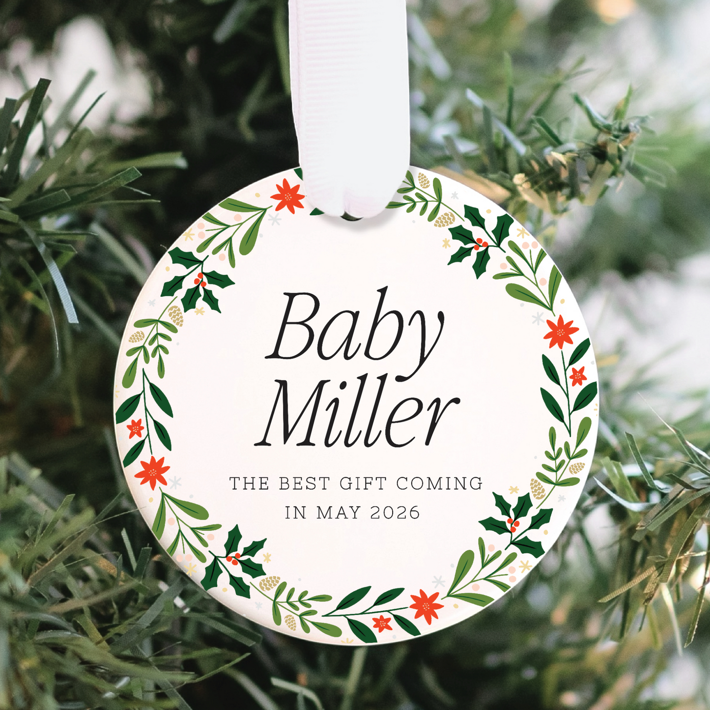 Personalized Baby Announcement Ornament