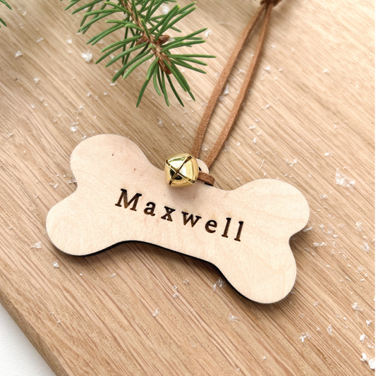 Personalized Wooden Dog Bone