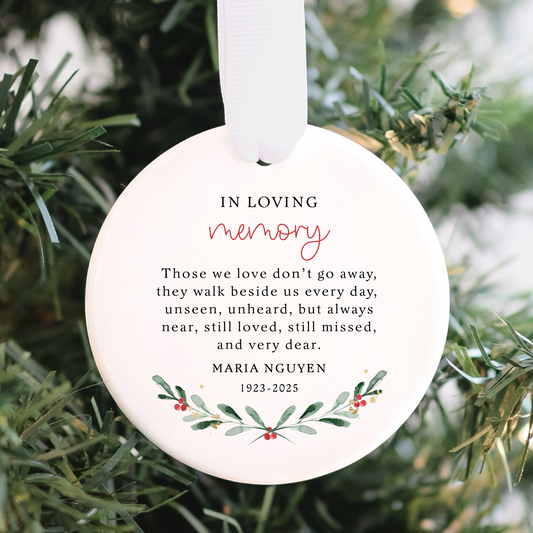 In Loving Memory Memorial Ornament
