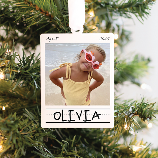 Child's Writing Keepsake Ornament