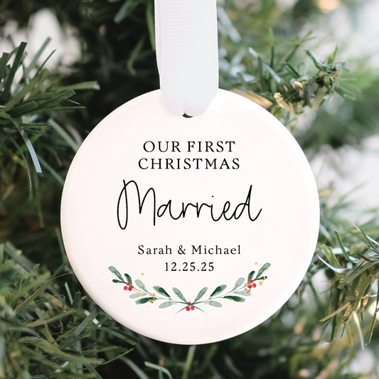 Our First Christmas Married Ornament