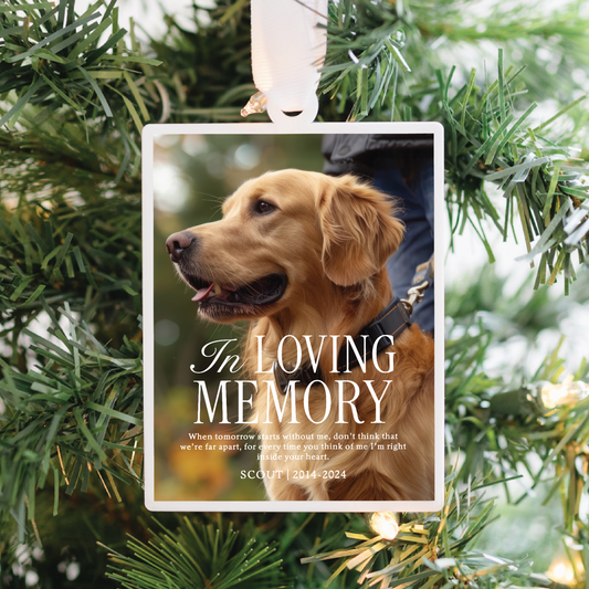 Personalized Pet Memorial Acrylic Ornament