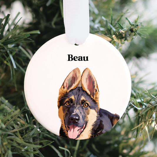 Custom Photo Pet Dog Ornament