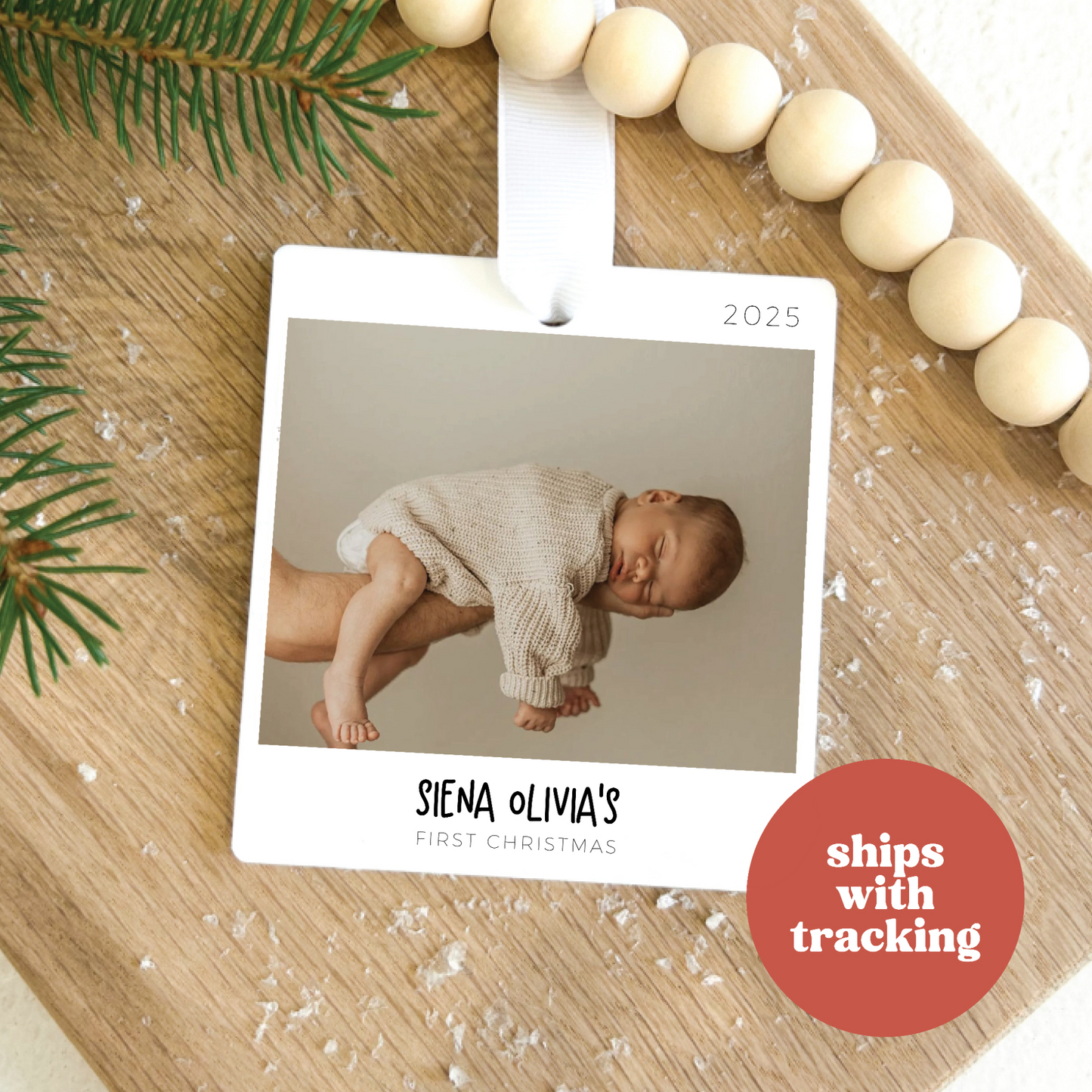 Personalized Baby's First Christmas Ornament