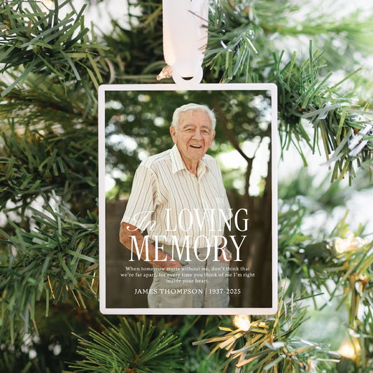 Custom In Living Memory Memorial Ornament