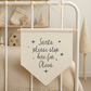 Custom Santa Please Stop Here Canvas Banner
