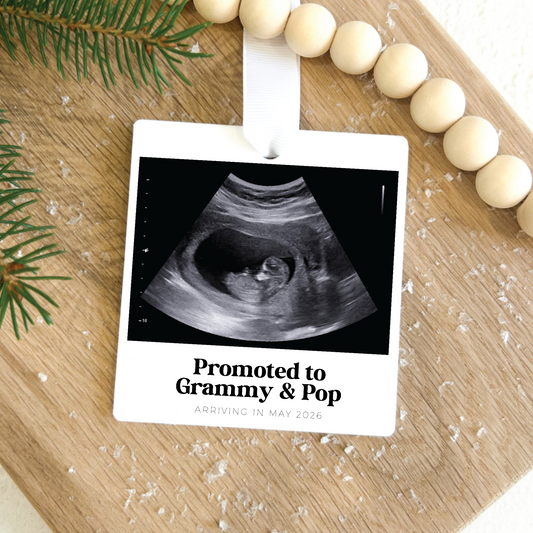 Promoted to Grandparents Ultrasound Ornament