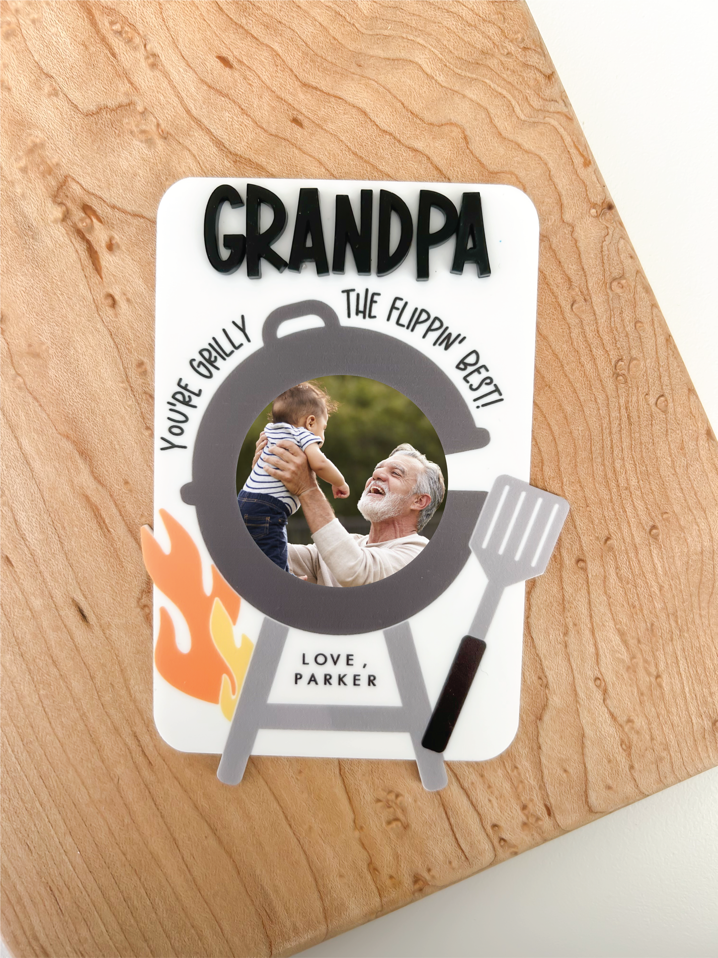 Custom Acrylic Father's Day BBQ Photo Magnet