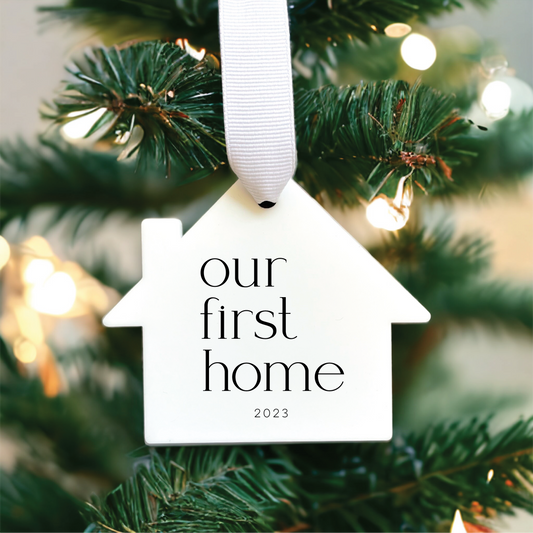 Generic First Christmas in our New Home Ornament 2023 | New Homeowner Gift | Real Estate Gift | Housewarming Gift