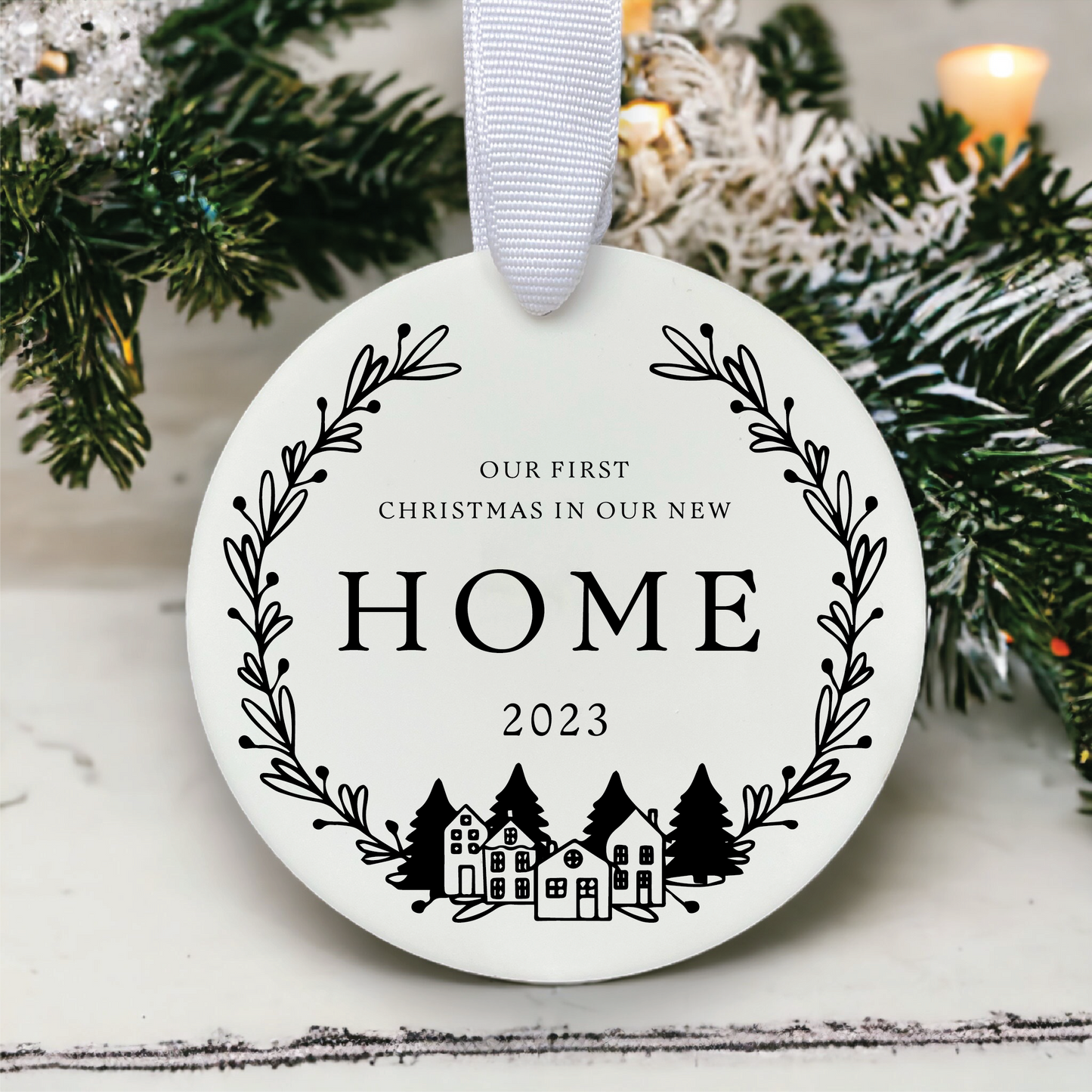 Generic First Christmas in our New Home Ornament 2023 | New Homeowner Gift | Real Estate Gift | Housewarming Gift