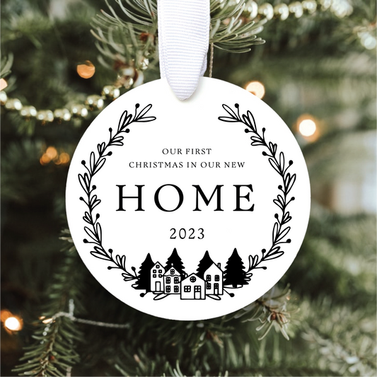 Generic First Christmas in our New Home Ornament 2023 | New Homeowner Gift | Real Estate Gift | Housewarming Gift