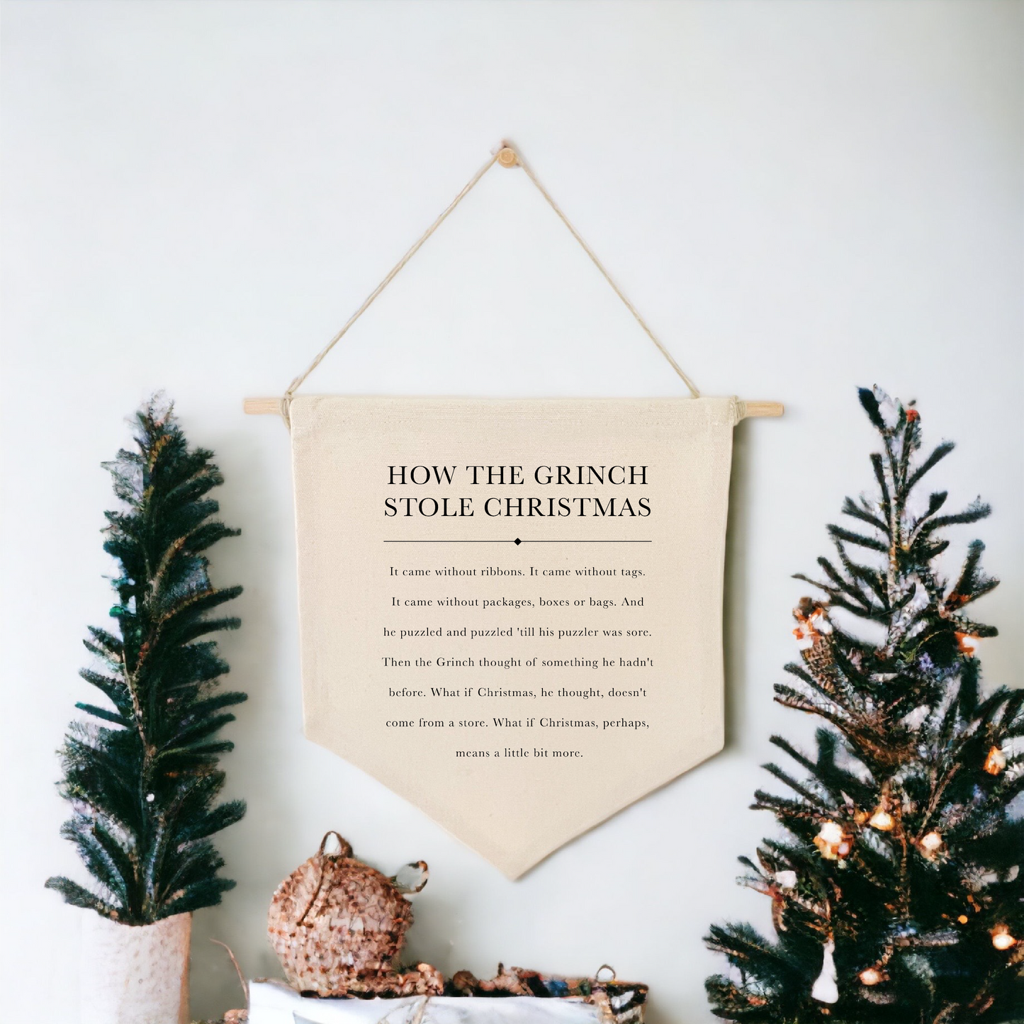 How the Grinch Stole Christmas Quote Banner | Christmas Banner