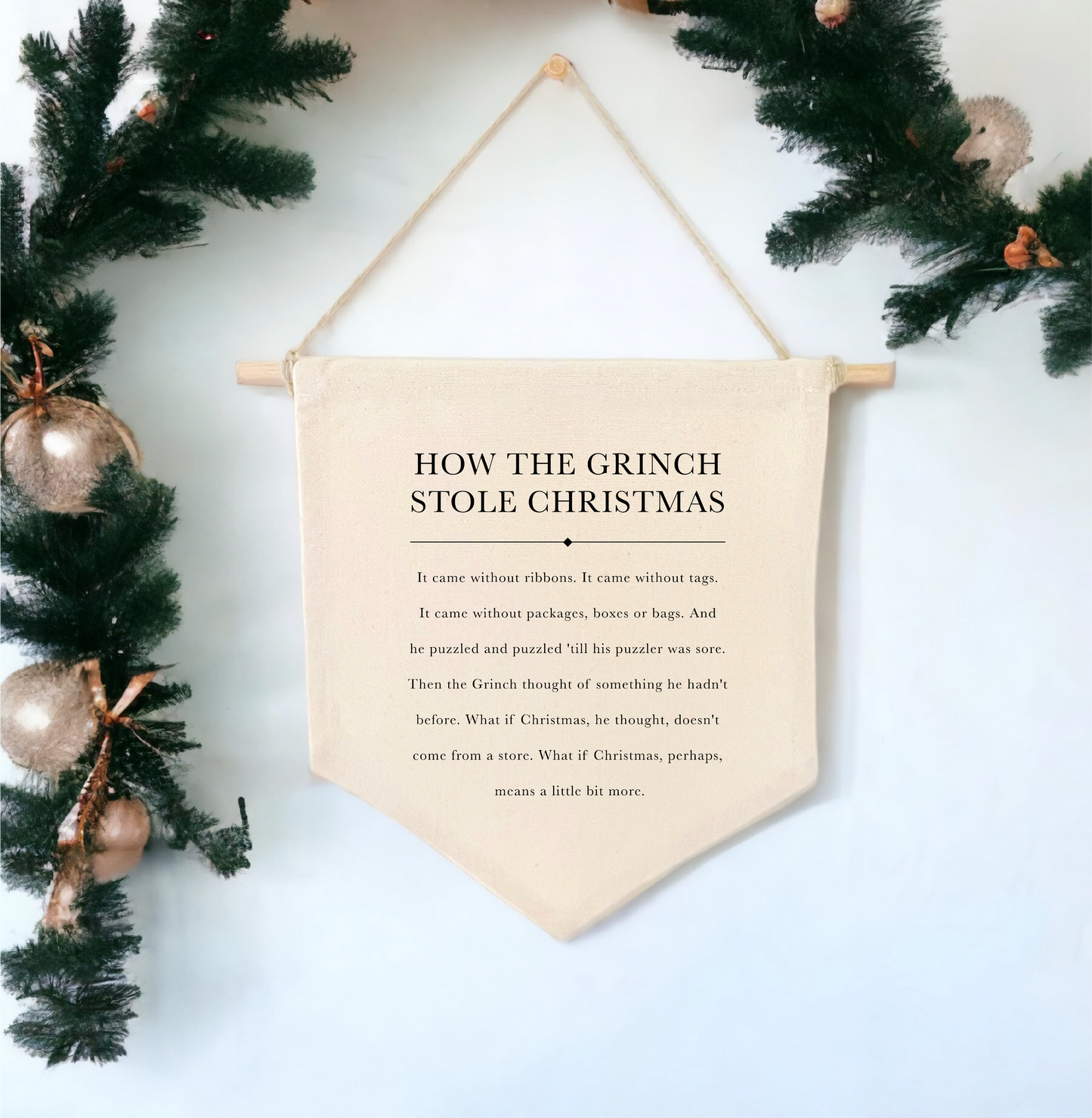 How the Grinch Stole Christmas Quote Banner | Christmas Banner