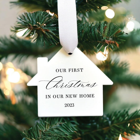 Generic First Christmas in our New Home Ornament 2023 | New Homeowner Gift | Real Estate Gift | Housewarming Gift