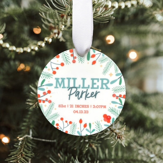 Custom Baby's First Christmas 2023 Ornament | Baby's First Christmas Photo Ornament | Newborn Ornament | Baby Gift
