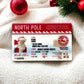 Santa's Drivers License | Santa Claus Sleigh License | Santa Lost License | Santa Physical Product |