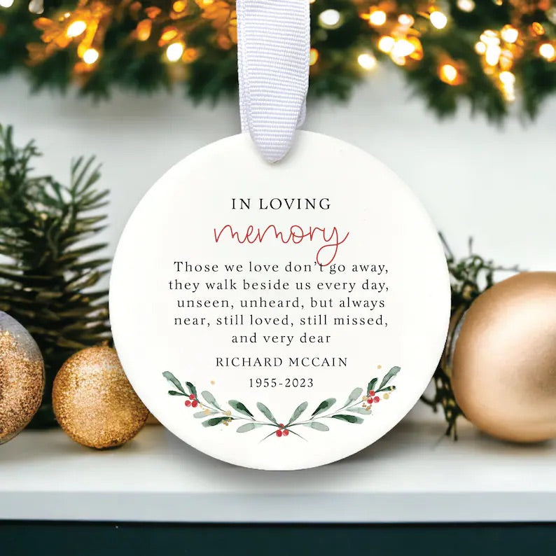 Custom Memorial Ornament 2023 |  In Loving Memory Ornament | Cardinal Ornament | Someone In Heaven Ornament | Bereavement Gift