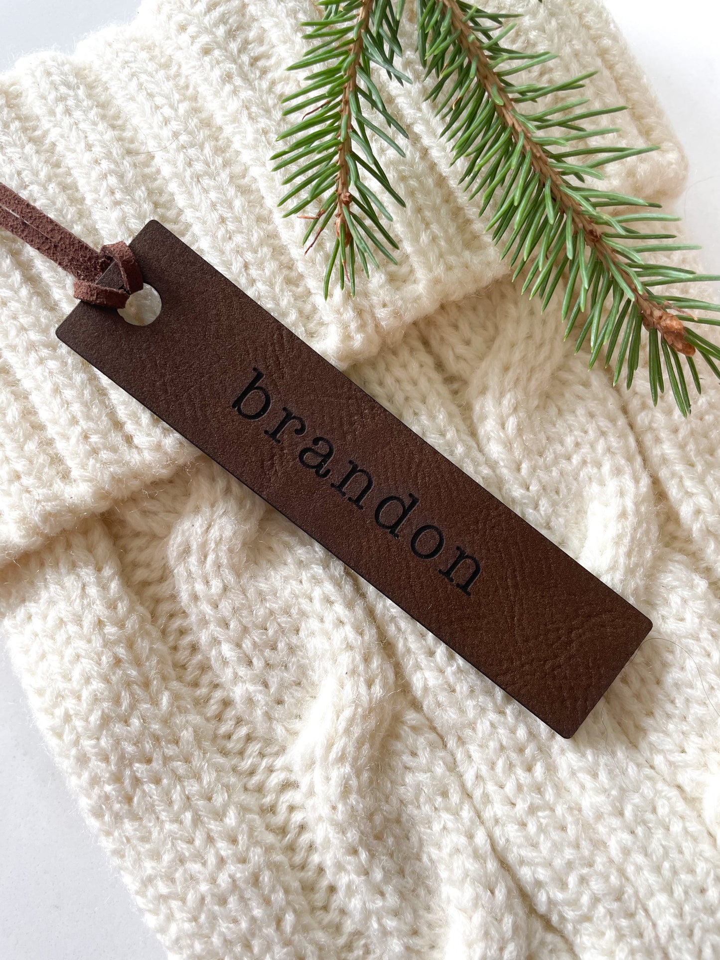 Leather Stocking Tag | Custom Place Setting Tag | Wedding Place Setting | Place Cards | Gift Tags