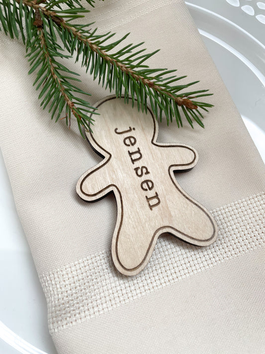 Custom Gingerbread Place Setting Tag | Christmas Dinner Place Setting | Wedding Place Setting | Place Cards | Gift Tags