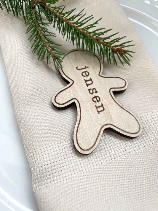 Custom Gingerbread Place Setting Tag | Christmas Dinner Place Setting | Wedding Place Setting | Place Cards | Gift Tags