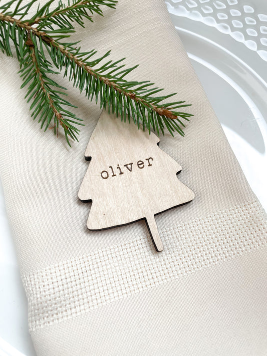 Custom Tree Place Setting Tag | Christmas Dinner Place Setting | Wedding Place Setting | Place Cards | Gift Tags
