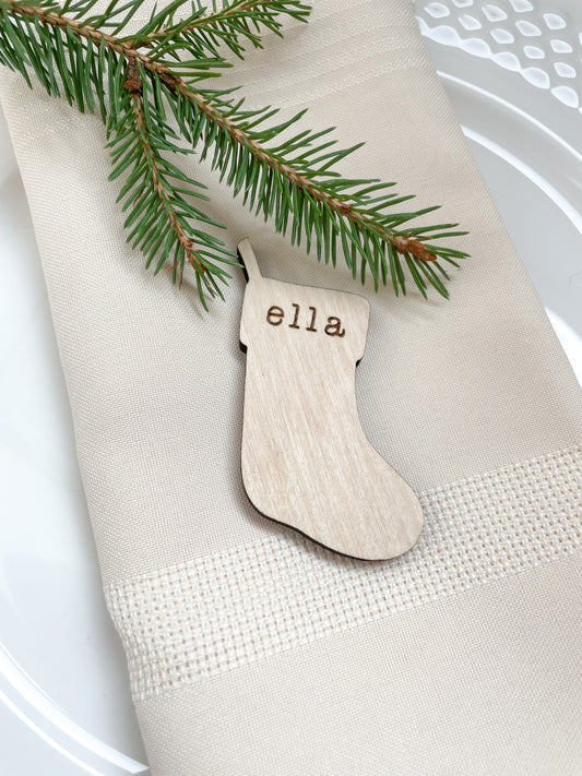 Custom Stocking Bauble Place Setting Tag | Christmas Dinner Place Setting | Wedding Place Setting | Place Cards | Gift Tags